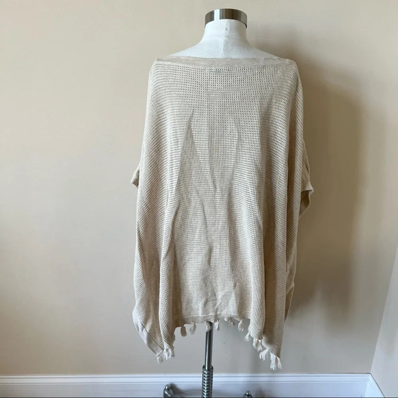 J. McLaughlin tassel trim boatneck sweater poncho 5497 - Picture 3 of 7